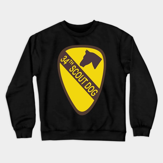 34th Scout Dog Platoon  wo Txt Crewneck Sweatshirt by twix123844